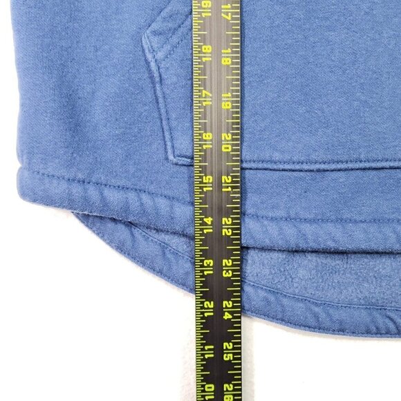 North Face Teen Girl Graphic Hoodie XXL 18 Blue Pink Cotton Poly Pocket Pullover - Picture 13 of 16